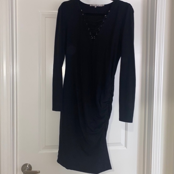 Pam and Gela Lace Up Ruched Dress - Picture 3 of 4